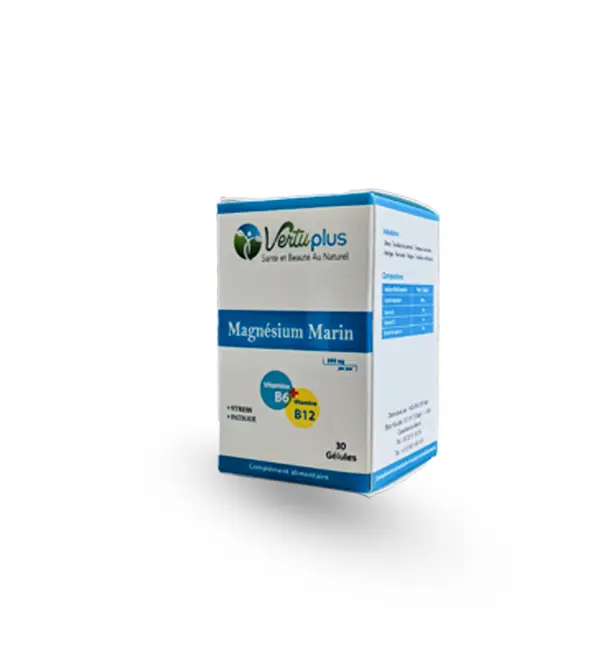 MAGNESIUM MARIN + VITAMINE ( B6+B12) X 30 GELULES VERTUPLUS