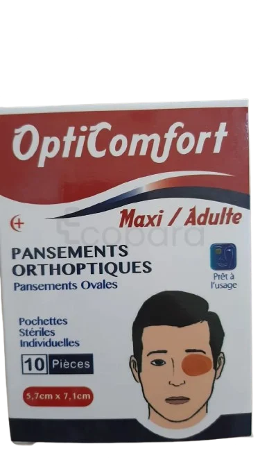 COMPRESSE OCCULAIRE ADULTE X 10 OPTICOMFORT MAXI