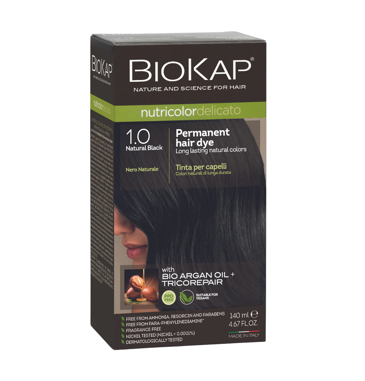 BIOKAP NUTRICOLOR 1.0 (140 ML) NOIRE - Image 1