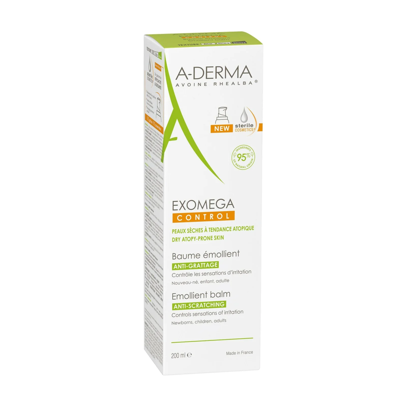 ADERMA EXOMEGA CONTROL DEFI BAUME  200 EMOLLIENT - Image 1
