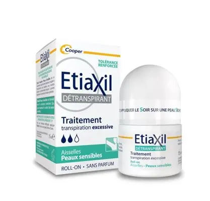 ETIAXIL DETRANSPIRANT AISSELLES PEAUX SENSIBLES VERT ON ROLLE 15 ML