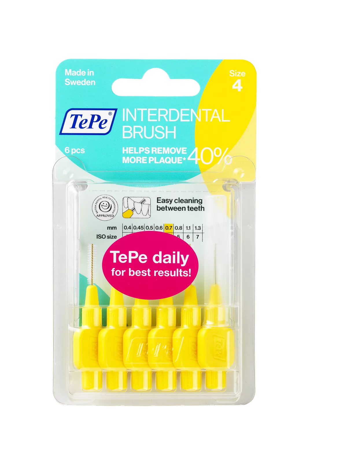 TEPE IDB ORIGINAL JAUNE 0.7 MM TAILLE 4-6 PCS - Image 1
