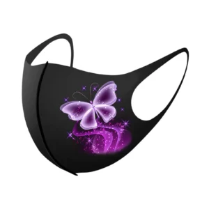 MASQUE DE PROTECTION REUTILISABLE MEDIUM SIMPLE MULTICOLOR BLAN NOIR MAUVE
