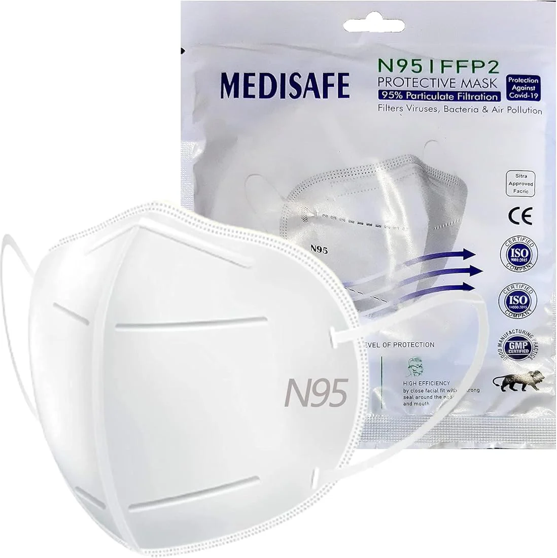 MASQUE DE PROTECTION MEDISAFE  X 10 UNITES - Image 1