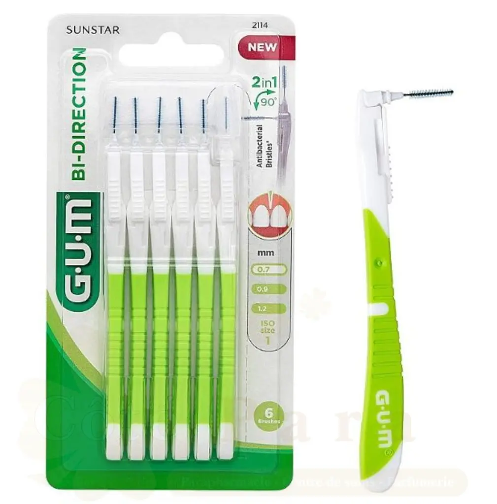 PROXABROSSE GUM CONIQ MICR  / 2114 (0.7MM) VERT PISTACHE - Image 1