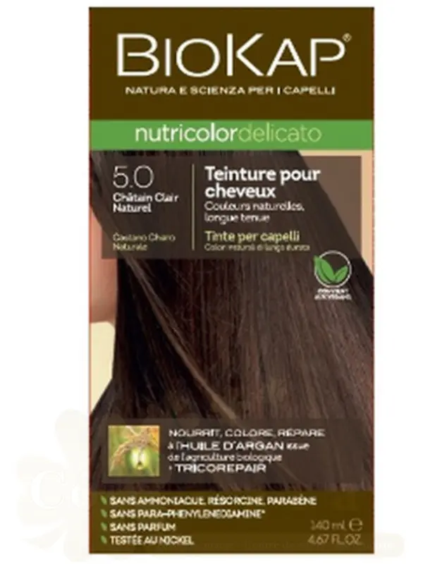 BIOKAP NUTRICOLOR 5.0 (140 ML) CHATAIN CLAIR NATUREL - Image 1
