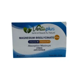 MAGNESIUM BISGLYCINATE 375 MG + B6 + B12 X 60 GELULES VERTUPLUS
