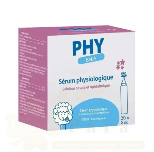 SERUM PHYSIOLOGIQUE PHY 5 ML BTE DE 20