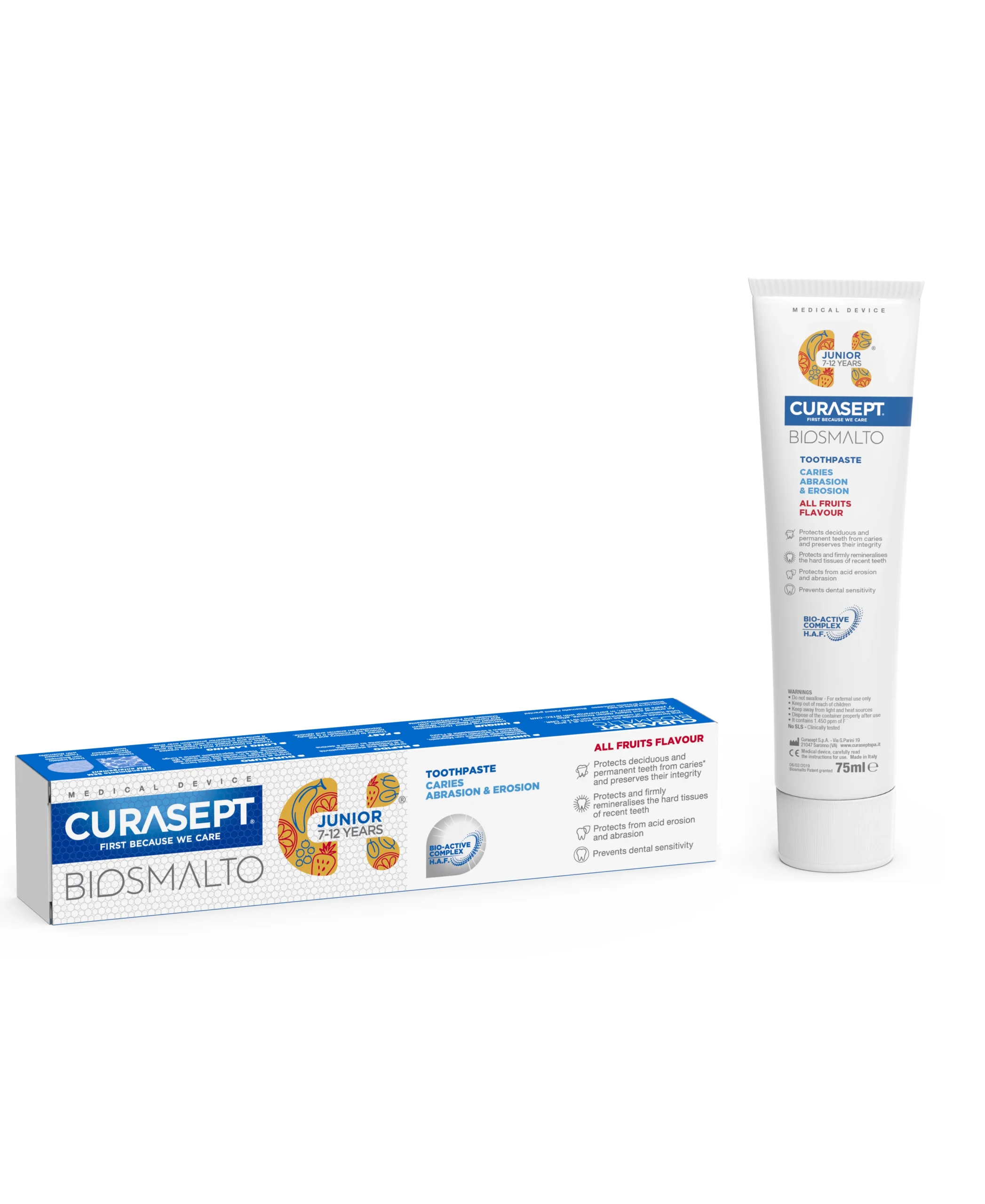 DENTIFRICE CURASEPT BIOSMALTO KIDS 6M -6 ANS AVEC FLUOR - Image 1