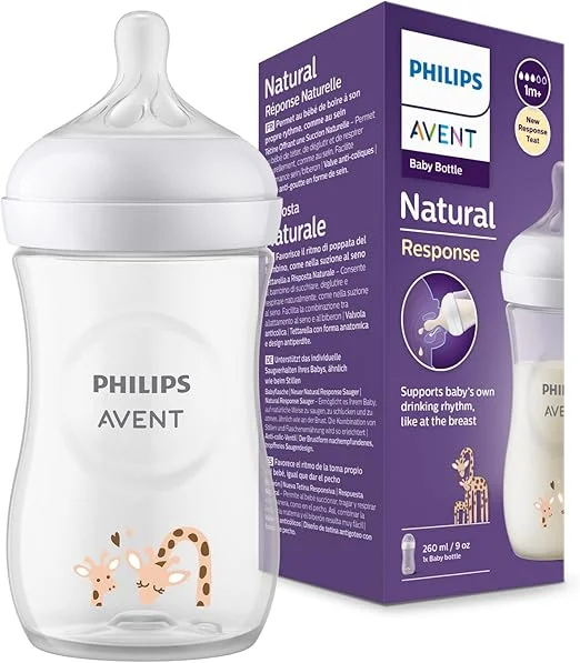 AVENT BIB NATURAL 3.0 TEAT 1M+ 260 ML DECORE GIRAFE 903/66