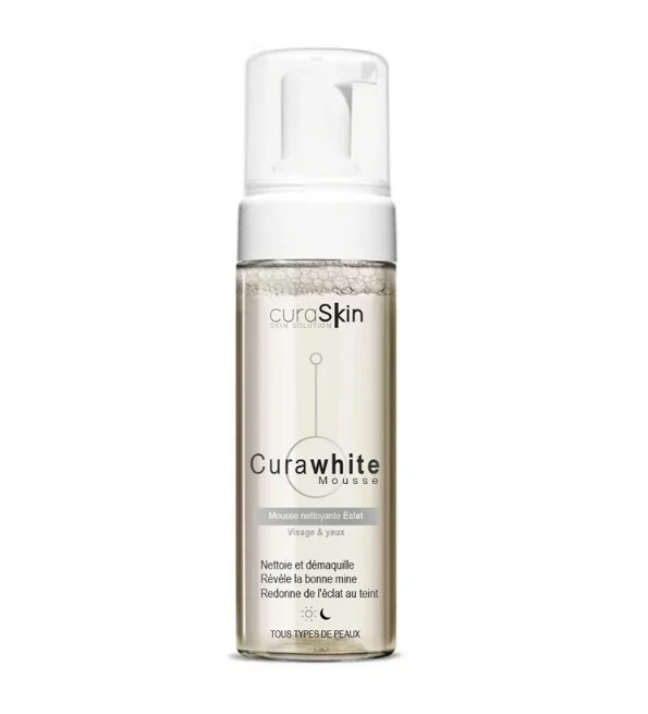 CURASKIN CURAWHITE MOUSSE NETTOYANTE ECLAT 150 MN