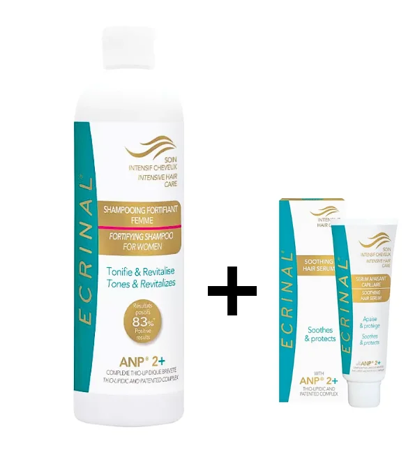 ECRINAL SHAMPOING FEMME 400 ML + SERUM APAISSANT OFFERT PACK