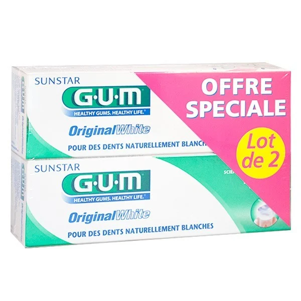 DENTIFRICE GUM ORIGINAL WHITE X2 *1745/2