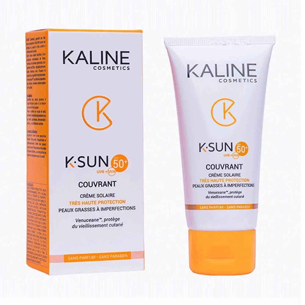 KALINE K SUN ECRAN TEINT COUVRANT PEAU NORMALE A MIXTE TENIT DORE 50ML - Image 1
