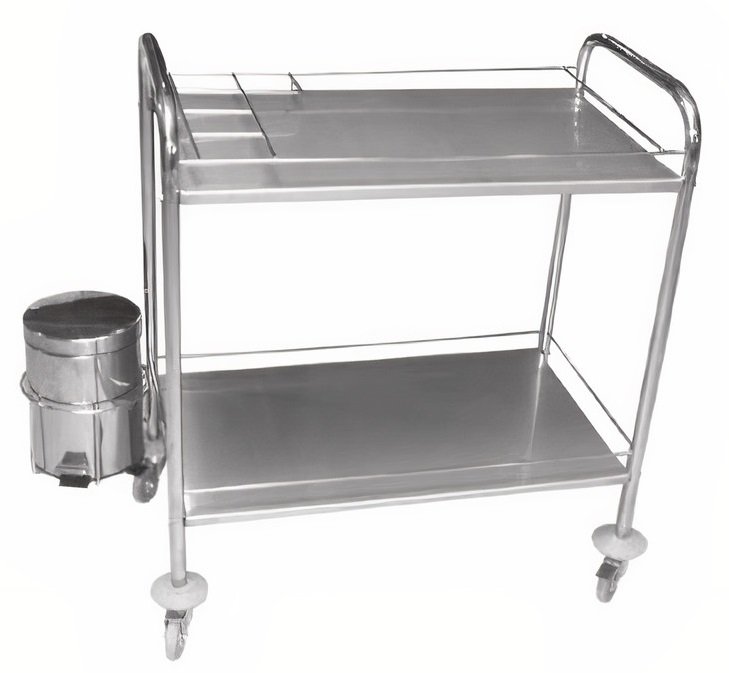 CHARIOT A PANSEMANT INOX A PLATEAUX 70*46 - Image 1