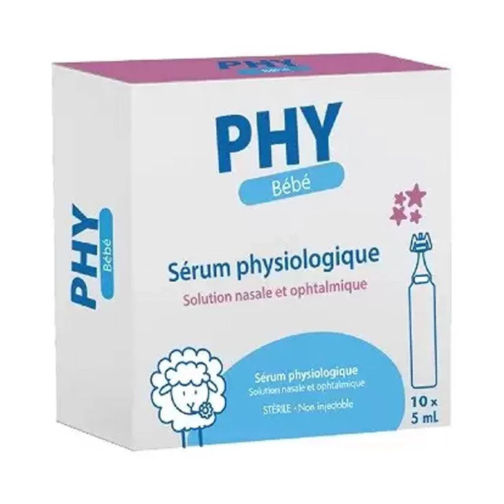 SERUM PHYSIOLOGIQUE PHY 5 ML BTE DE 10 - Image 1