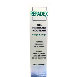 REPADEX GEL NETTOYANT MOUSSANT PEAUX GRASSE VISAGE ET CORPS 200 ML