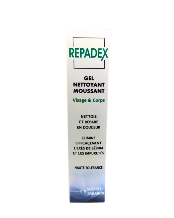 REPADEX GEL NETTOYANT MOUSSANT PEAUX GRASSE VISAGE ET CORPS 200 ML