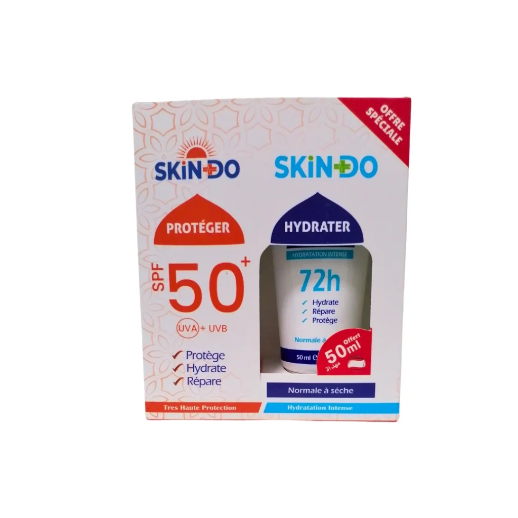 SKINDO ECRAN SOLAIRE + CREME HYDRATANTE PEAUX NORMALE A SECH