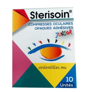 COMPRESSE OCCULAIRES STERISOIN JUNIOR OPAQUE X 10