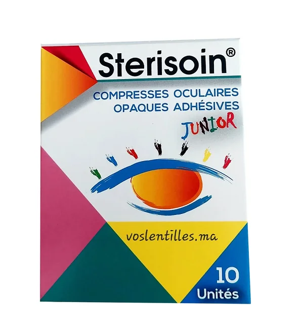 COMPRESSE OCCULAIRES STERISOIN JUNIOR OPAQUE X 10