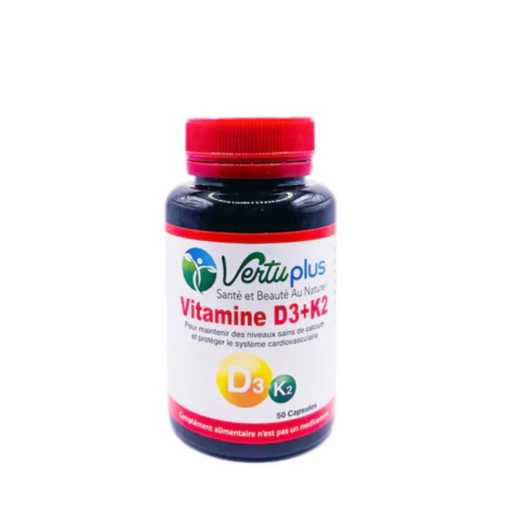 VITAMINE D3 + K2 X 50 CAPSULES VERTUPLUS