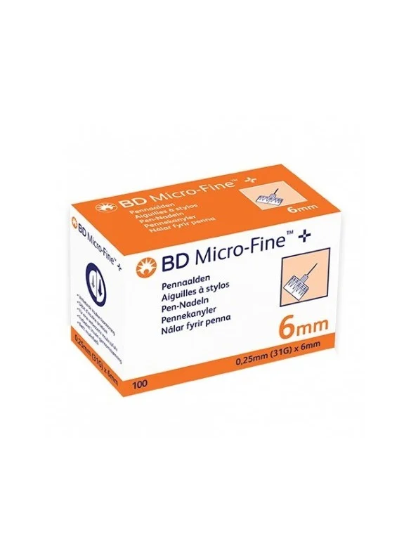 AIGUILLES 6 MM BD MICRO-FINE PLUS  X 100 MY PENTA POINT