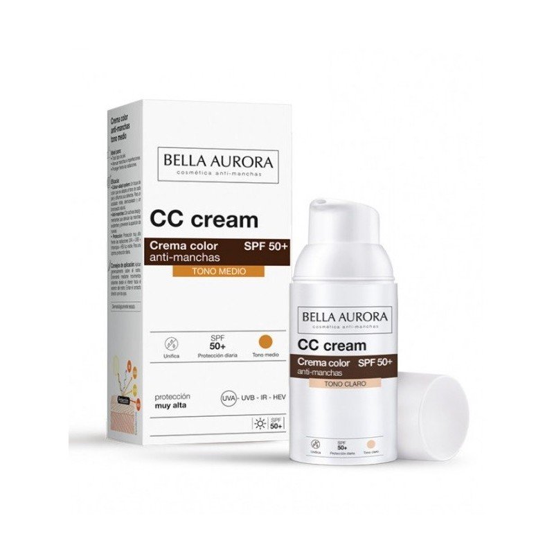 BELLA AURORA CC CRÈME ANTI-TACHES SPF50 TEINTE MÉDIUM 30ML - Image 1