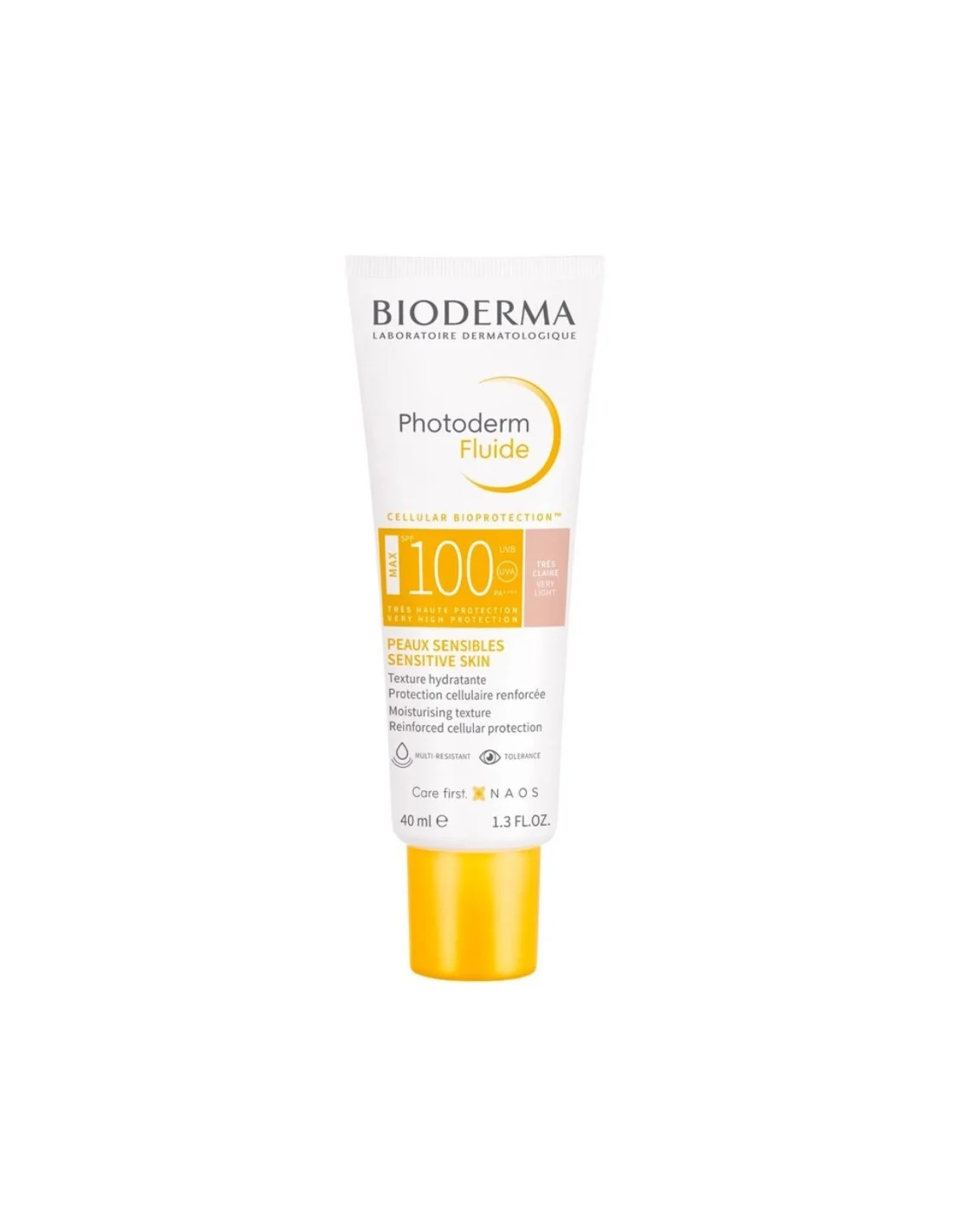 PHOTODERM ECRAN MAX FLUIDE SPF 100 TEINT TRES CLAIRE 40 ML - Image 1
