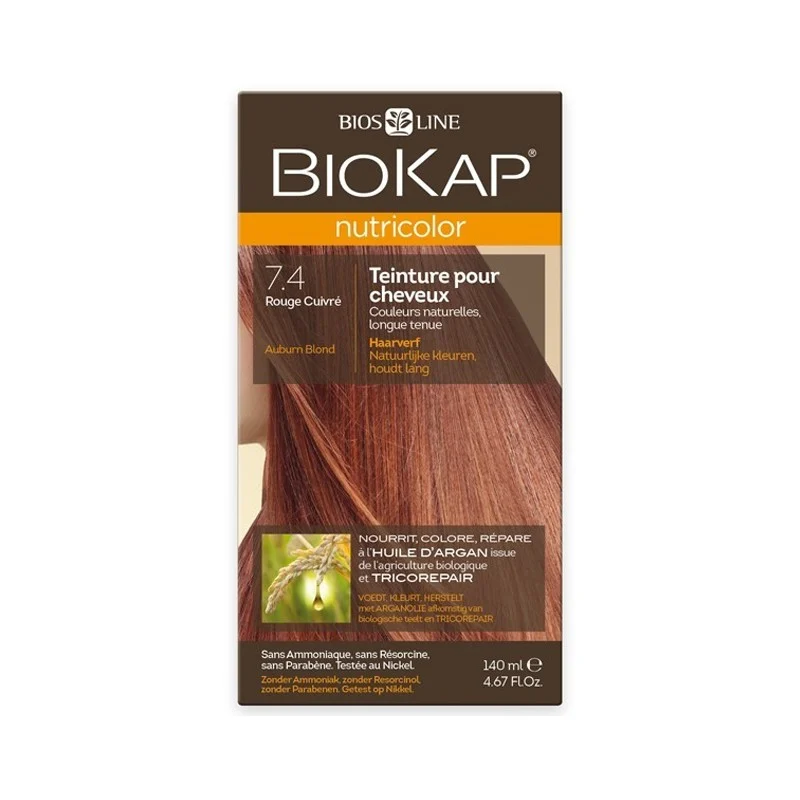 BIOKAP NUTRICOLOR 7.4 (140 ML) ROUGE CUIVRE - Image 1