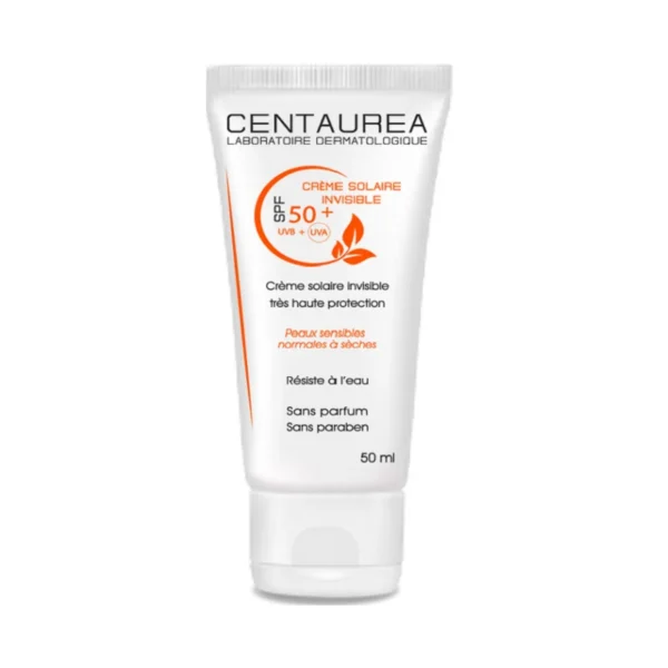 CENTAUREA CREME SOLAIRE INVISIBLE PEAU SECHE SPF50+ 50 ML