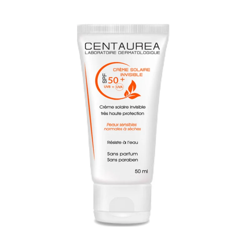 CENTAUREA CREME SOLAIRE INVISIBLE PEAU SECHE SPF50+ 50 ML - Image 1
