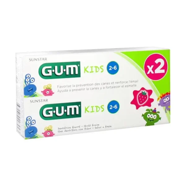 DENTIFRICE GUM KIDS  2-6 ANS 3000 DUO PACK