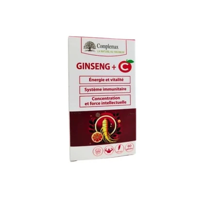 GINSENG 80 MG X 60 GELULES   + VITAMINE C X 30 GELULES COMPL