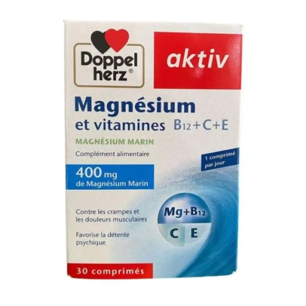 AKTIV MAGNESIUM ET VITAM B12 + C +E X 30 CP DOPPEL HERZ