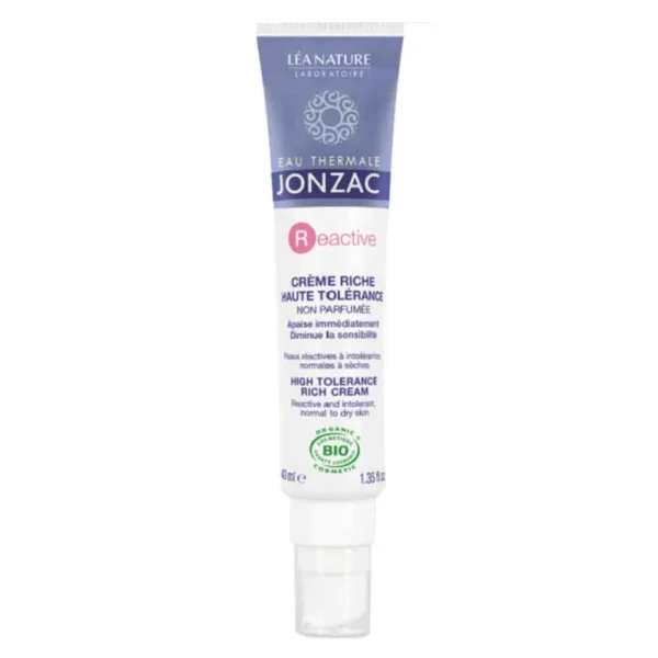 JONZAC REACTIVE CREME RICHE APAISANTE HAUTE TOLERANCE 40 ML