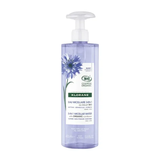 KL BLEUET EAU MICELAIRE FLORALE DEMAQUILLANTE 400 VISAGE CORPS YEUX X 400 ML