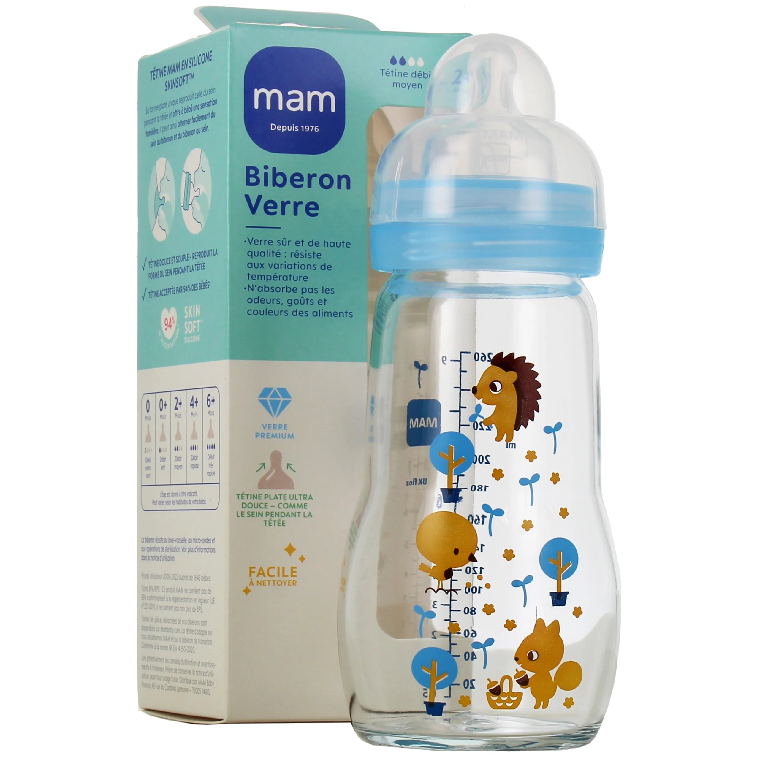MAM BIBERON EN VERRE 260 ML - Image 1