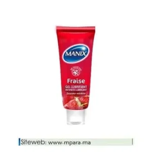 MANIX GEL FRAISE PULPEUSE GEL LUBRIFIANT 80 ML