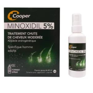 MINOXIDIL 5% SERUM LOTION CONTRE LA CHUTE DE CHEVEUX AVEC EMBALLAGE NOIR