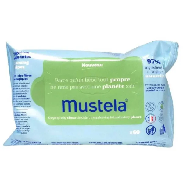 MUSTELA LINGETTES PN NETTOYANTES X 60 UNITES