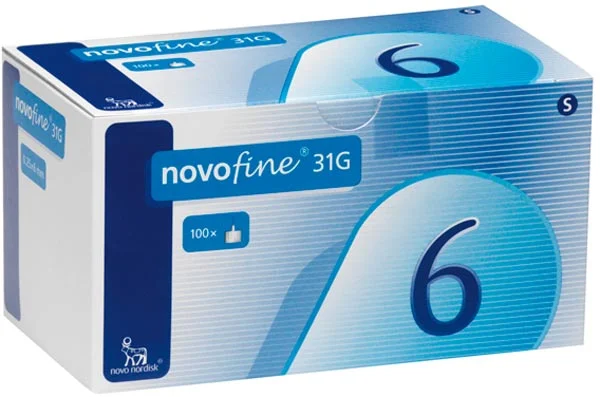 AIGUILLES 6 MM PEN NEEDLES BLEU 31G 6MM  X 100