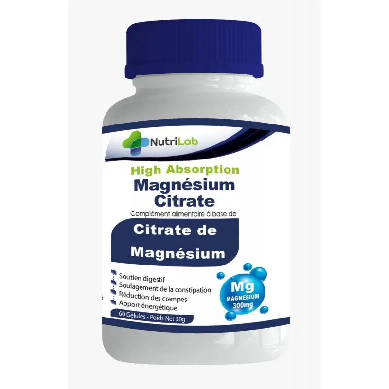MAGNESIUM CITRATE 60 GELULES NUTRILAB - Image 1