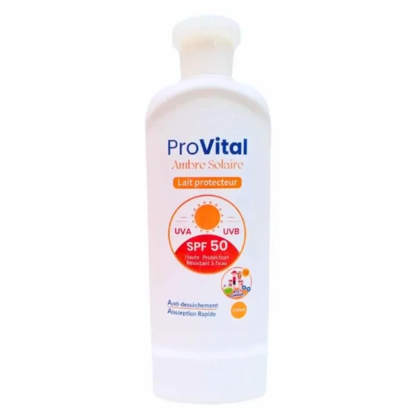 AMBRE SOLAIRE LAIT PROTECTEUR SPF50+ 200 ML PROVITAL