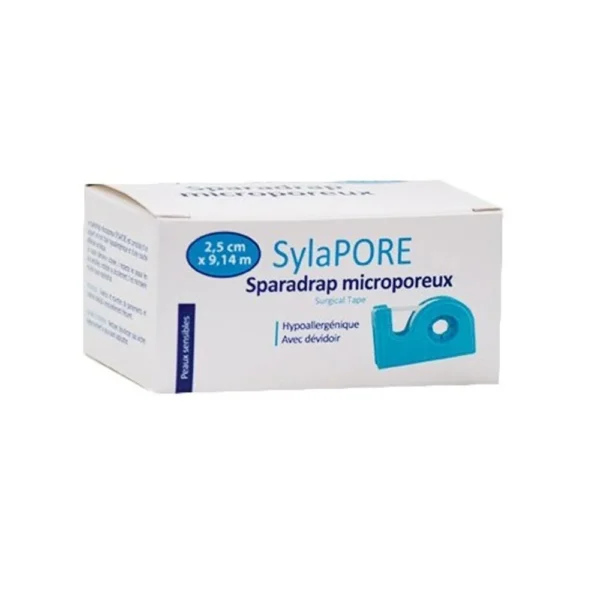 SPARADRAP SYLAPORE MICROPOREUX 2.5 CM*5  M
