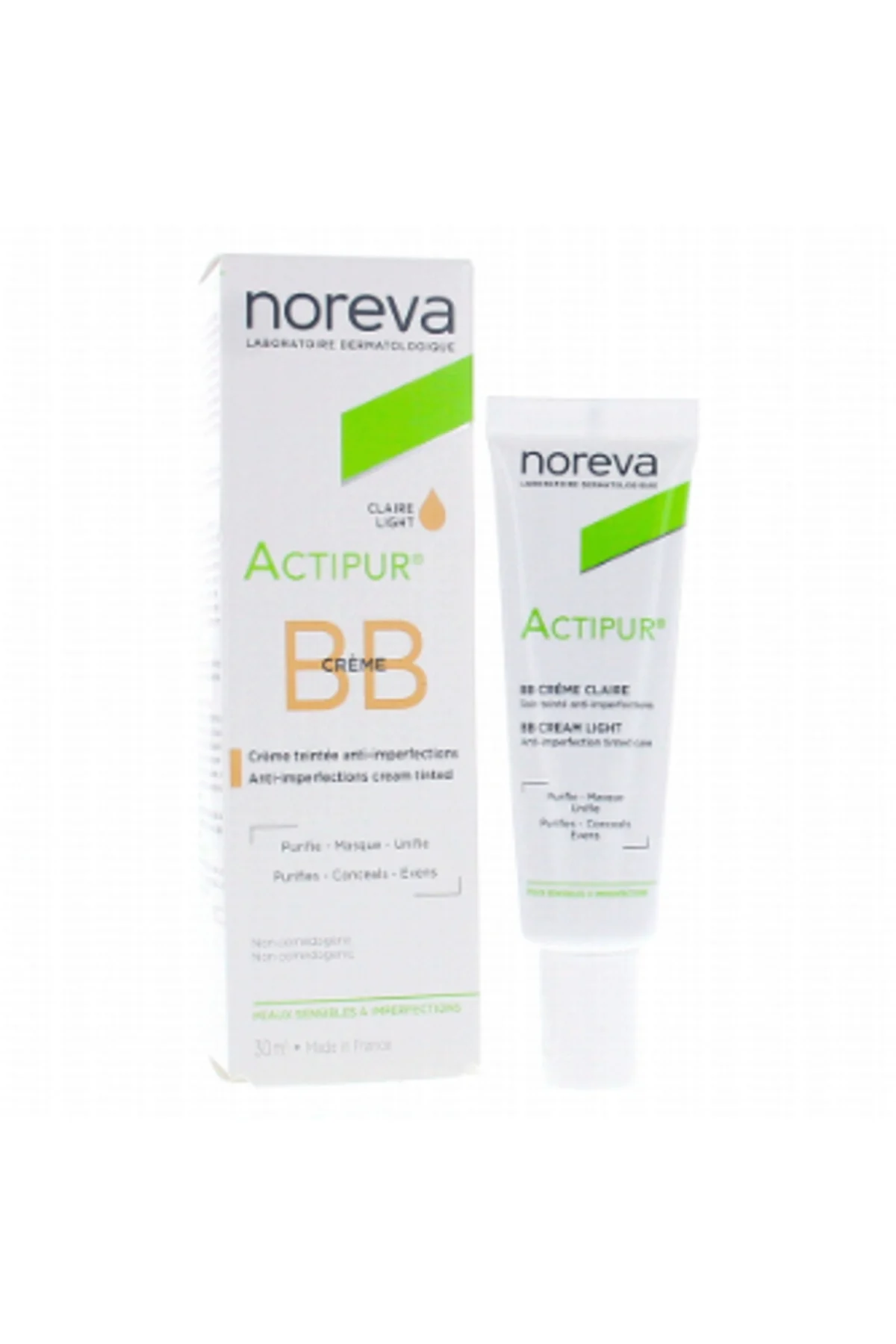 ACTIPUR BB CREME CLAIRE TUBE 30 ML + ACTIPUR GEL DERMO PROM - Image 1