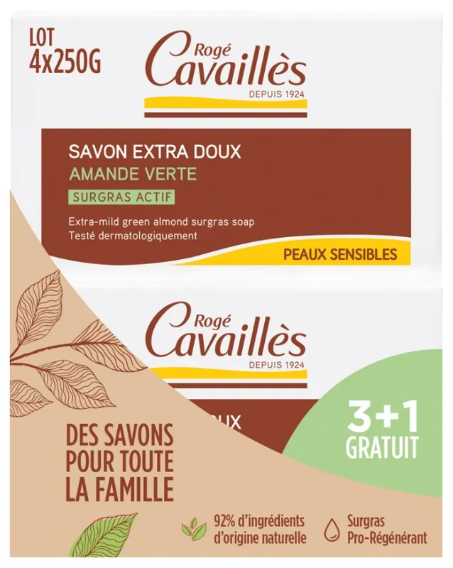 ROGE CAVAILLES SAVON SURGRAS EXTRA DOUX 250 GR X 3 - Image 1