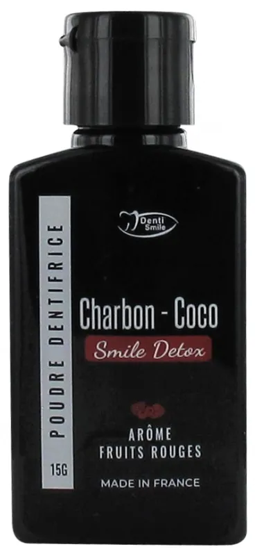 DENTI SMILE POUDRE CHARBON COCO FRUITS ROUGES 15 GR