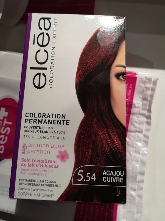 COLORATION ELCEA N°5.54 ACAJOU CUIVRE SANS AMONIAQUE SANS PARABEN