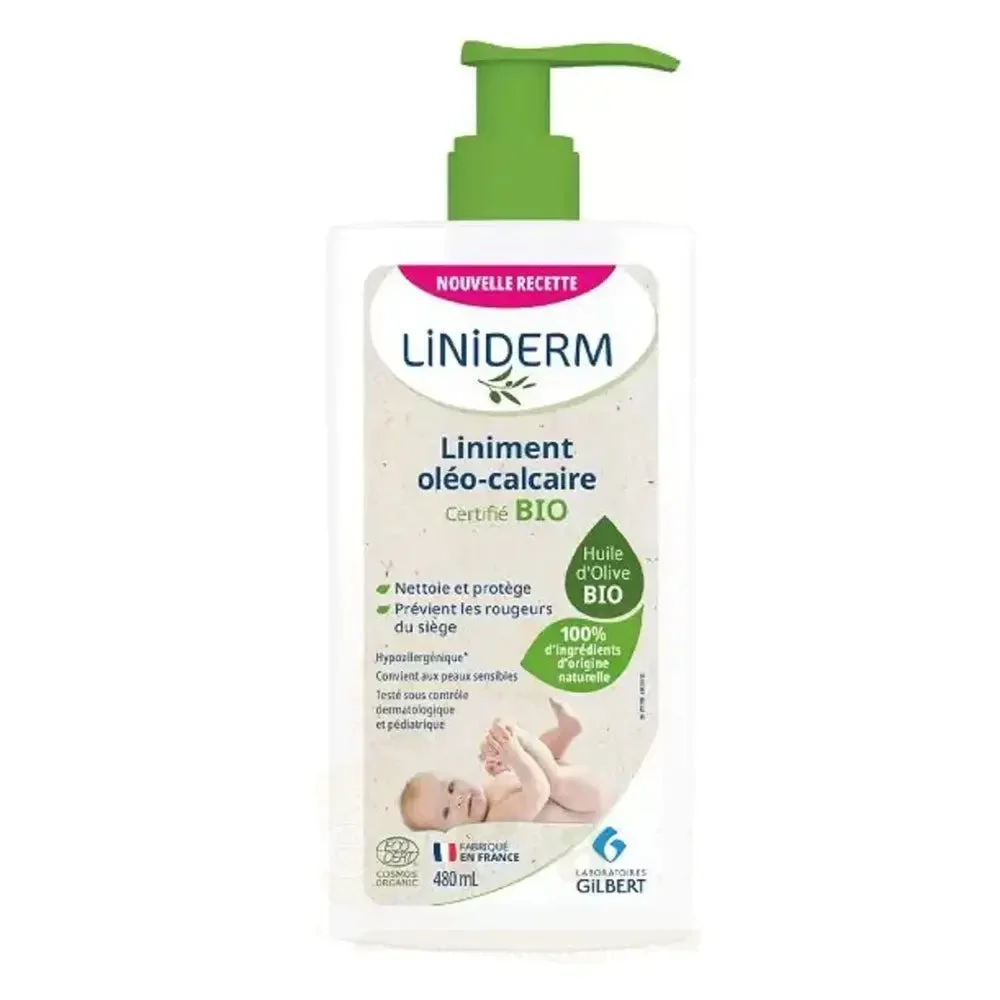 LINIMENT LINIDERM OLEO CALCAIRES POMPE 480 ML GILBERT - Image 1